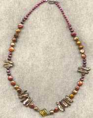 dyed freshwater pearl necklace - click the link for detailed image in new window