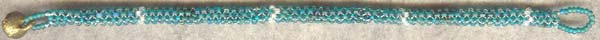 peyote-stitch bracelet: turquoise