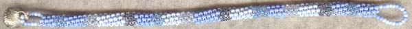 peyote-stitch bracelet: Holly Blue